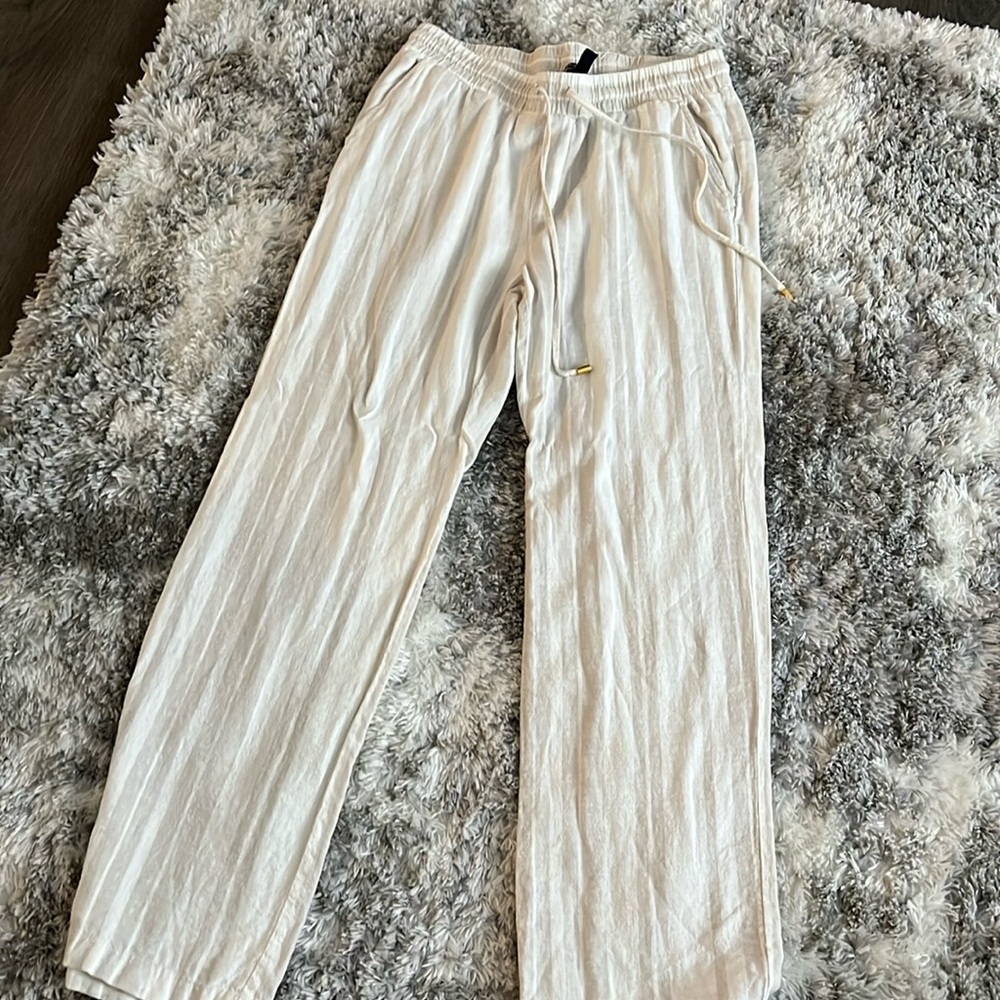 Cream/White cotton pants size small